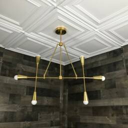 Ruhe 6 Light Modern Geometric Sputnik Mid Century Industrial Chandelier - thumbnail 2