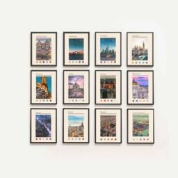 Tokyo City Skyline Print Japan Vintage Travel Poster - thumbnail 2