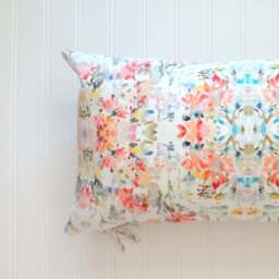 Leslie Lumbar Pillow Cover, Designer Fabric Linen Cotton 12x21, 14x20, 18x18, 20x20, 22x22, 24x24 - thumbnail 3