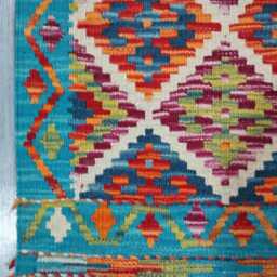 Heritage Tribal Runner, Handmade Artisan Afghan Turkish Scandinavian Navajo Bohemian Flatweave Wool Multicolour Kilim Runner Rug 198x61 cm - thumbnail 4