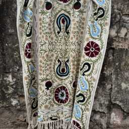 Suzani Printed Cotton Tnt Throw Blanket - Bohemian Decorative Sofa & Bed - thumbnail 2