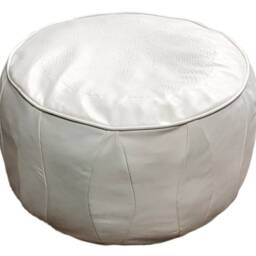 Leather Pouf Vintage Look - thumbnail 4