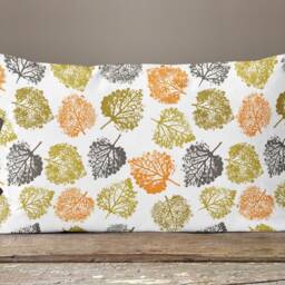Rectangle Elephant, Floral Leaf Cushion Cover/Elephant Lumbar Pillow Case/Blue, Yellow Elephant Waist Bedding Decor - thumbnail 2