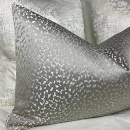"Luxury Decorative Pillow Cover , Grey Cushion 12"" X 20" - thumbnail 4