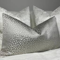 "Luxury Decorative Pillow Cover , Grey Cushion 12"" X 20" - thumbnail 1
