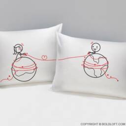 Long Distance Relationship Gifts Pillow Cases Boyfriend Gift Couples You Worth Every Mile - thumbnail 2
