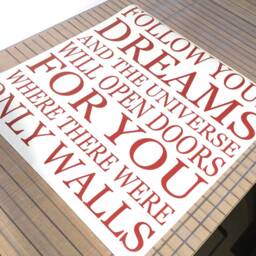 Follow Your Dreams Wall Sticker, Decal, Art, Inspirational Sticker - thumbnail 2