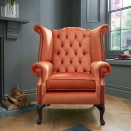 Chesterfield High Back Wing Chair in Velvet - thumbnail 2