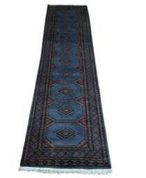 2.3x8 Gray Color Bokhara Rug - Runner Hallway Luxury Bukhara Fine Quality Woolen Afghan