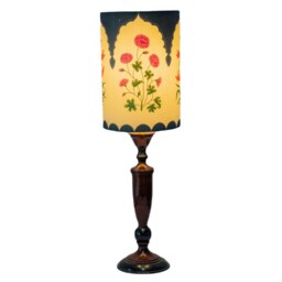 Artisan Designer Lampshade, Hand-Painted, Unique Home Lighting Decor, Artistic Table Lamp Shade - thumbnail 3