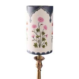Artisan Designer Lampshade, Hand-Painted, Unique Home Lighting Decor, Artistic Table Lamp Shade