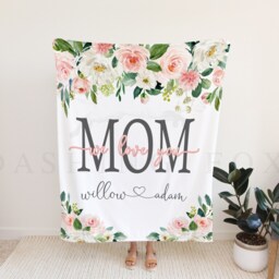 Christmas Gift For Mom, Grandma & Mom Present, We Love You Blanket, From Kids Wife, Grandparent - thumbnail 2