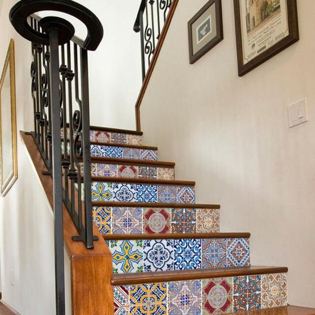 Carrelage Stickers, Stair Adh??sif Carrelage, Riser, Mosaic Wall Art, Tile Decal, Pack Of 24 - Skuscpttn3 - image 1