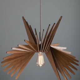 Handmade Wood Chandelier Modern Scandinavian Pendant Lamp - thumbnail 3