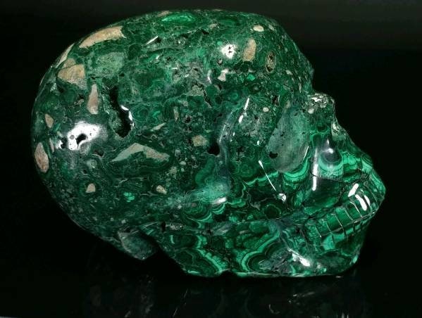 Malachite Skull - image 1