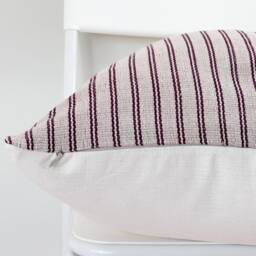 Brown Tan Tribal Hemp Hand Woven Striped Natural Dye Color Hmong Pillow Cover - thumbnail 3