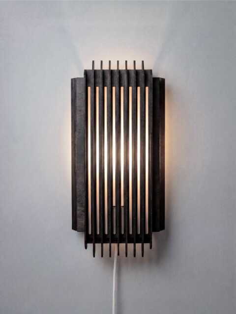 Japanese Wood Wall Lamp Plug-In Sconce For Bedroom, Living Room & Minimalist Spaces - image 1