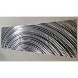 Modern Abstract Ripples Metal Wall Art, Silverblack, Indoor/Outdoor Decor - thumbnail 1