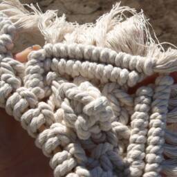 Boho Wreath, Round Macrame Wall Hanging, Nursery Decor - thumbnail 4