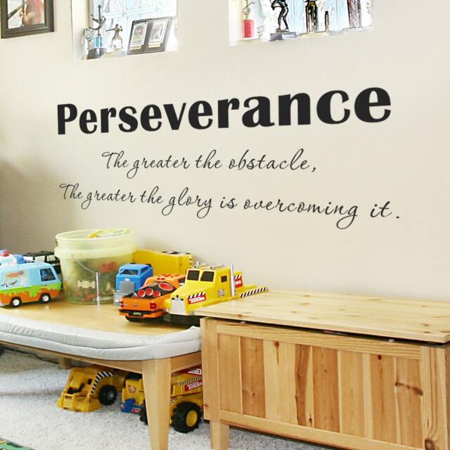 Preseverance Wall Quotes Vinyl Decal Words Inspirational Sayings Phrase Child's Room Stickers - 041 - image 1
