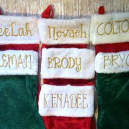 Custom Monogrammed Christmas Stocking - thumbnail 4