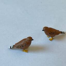 Kestrel Miniature, Tiny Animal Figurine, Dollhouse Decor, Diorama Accessory, Bird, Wild Life, Falcon Decor - thumbnail 3