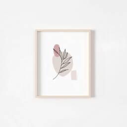 Neutral Abstract Floral Prints - Set Of 3, Blush Pink, Boho Wall Art, Living Room Prints, Bedroom New Home Gift, A3 - thumbnail 2