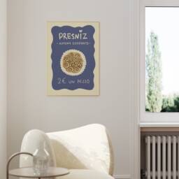 Poster Presniz, Italian Cinnamon Roll Dessert Illustrated Print, Sweets, Roll, Kitchen Art Print - thumbnail 3