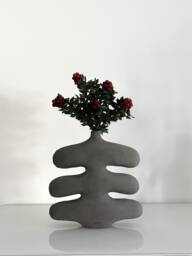 Matisse Vase M1, Black Ceramic Sculptural Vase, Modern Vessel, Decoration Gift - thumbnail 1