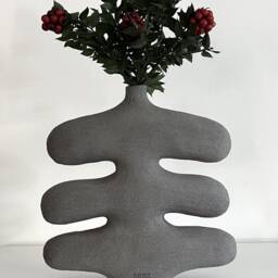 Matisse Vase M1, Black Ceramic Sculptural Vase, Modern Vessel, Decoration Gift - thumbnail 3