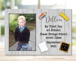First Day At School Frame, 1st Preschool, Kindergarten Playgroup Nursery Frame Gift, Photo Keepsake