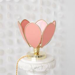 Flower Table Lamp - Terracotta & Gold - thumbnail 3