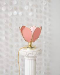 Flower Table Lamp - Terracotta & Gold