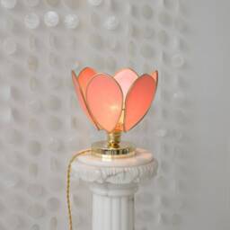 Flower Table Lamp - Terracotta & Gold - thumbnail 2