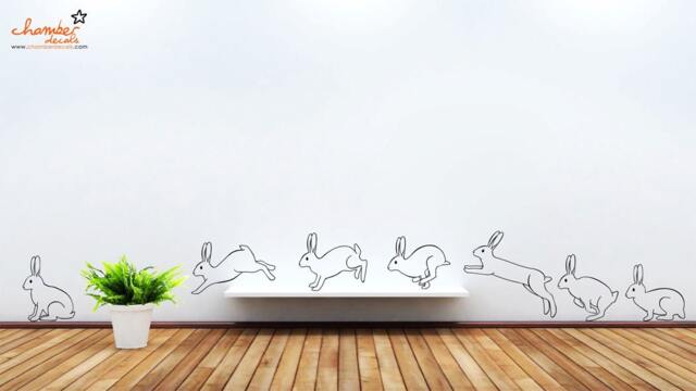 Rabbit Running Hopping Wall Decal by Etsy | ufurnish.com
