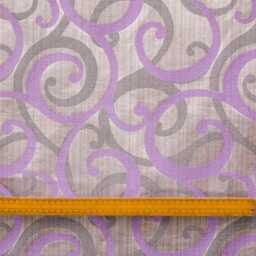 Purple Scrolls Jacquard Weave Curtain Panels - Rod Pocket, Grommet, Box Pleat, Three Pinch Tab Top & Plain Ring Top - thumbnail 4