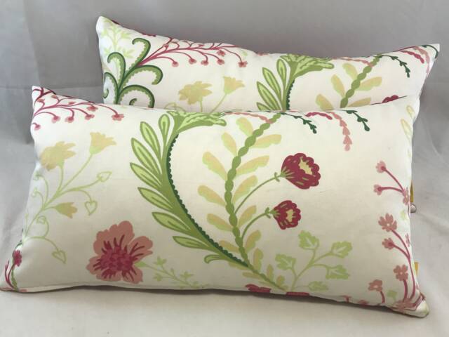 Floral Printed Linen From My Secret Garden Cushion Collection, The Bolster Shape With Inserts - image 1