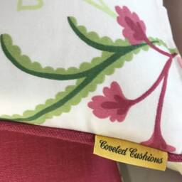 Floral Printed Linen From My Secret Garden Cushion Collection, The Bolster Shape With Inserts - thumbnail 2