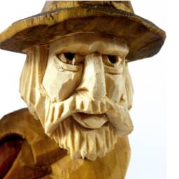 Lumberman Sculpture, Hand Wood Sculpture, Vintage Carving, Carving Wood, Wooden Sculpture, Wood Home Decoration, Wood Art, Vintage Sculptures - thumbnail 4