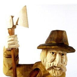 Lumberman Sculpture, Hand Wood Sculpture, Vintage Carving, Carving Wood, Wooden Sculpture, Wood Home Decoration, Wood Art, Vintage Sculptures - thumbnail 2