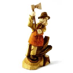 Lumberman Sculpture, Hand Wood Sculpture, Vintage Carving, Carving Wood, Wooden Sculpture, Wood Home Decoration, Wood Art, Vintage Sculptures - thumbnail 3