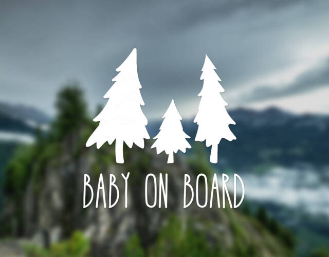 Baby On Board Decal, Tree Nature Wall Car Baby Window Shower Gift, Pregnancy - image 1