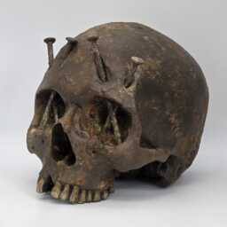 Soul Trap . Human Skull Replica Realistic Plaster Of Paris Life Size Human Replica - thumbnail 2