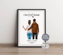 Our First Home Gift, Couple Personalised Gift For Husband, Wife, Valentines - thumbnail 1