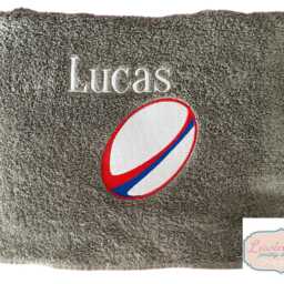 Personalised Rugby Towel, Embroidered Ball Sports Sports, Any Name, Gifts - thumbnail 3