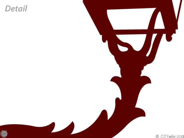 "Parisian Street Lamp Wall Decal 19Th Century French Style - 24"" X 15" - image 1