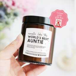 Birthday Gift For Auntie Her From Niece Nephew - Pregnancy Reveal To Be Personalized Candle Christmas Aunt - thumbnail 1
