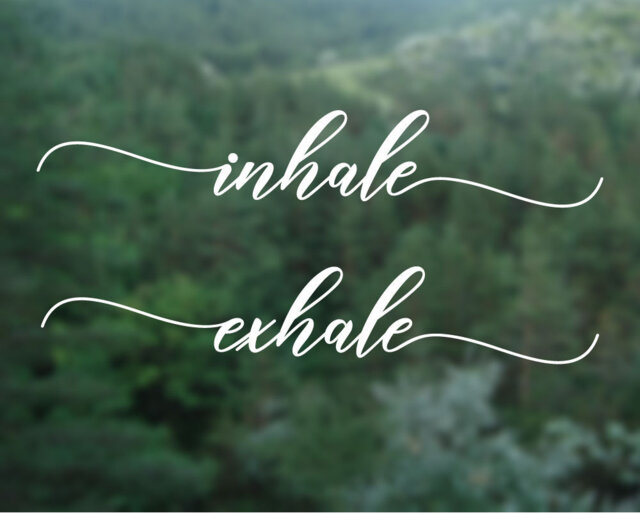 Inhale Exhale Decals Yoga Studio Wall Art - image 1