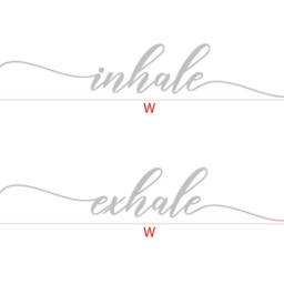 Inhale Exhale Decals Yoga Studio Wall Art - thumbnail 3
