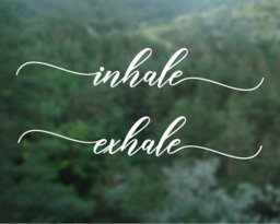 Inhale Exhale Decals Yoga Studio Wall Art - thumbnail 1